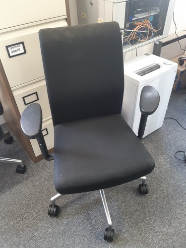 Black fabric office - black,