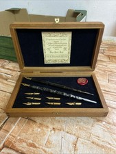 Wooden Cased Chronicle Dip Pen Set. With Box. Never Used In Original Box