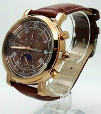 Chenxi Chronograph Date Phase Of The Moon Timing Casual Luminous Rose Gold Boxed
