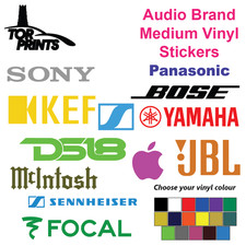 Medium Audio Sound Vinyl Stickers/Decals Colour OF YOUR CHOICE 15cm Wide