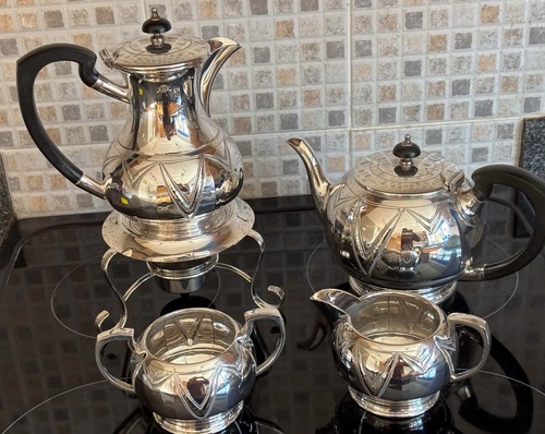 Antique silverplate teapot - silverplate,