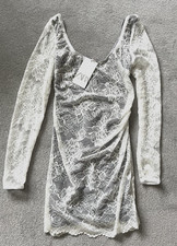 Zara White Lace & Black Lined