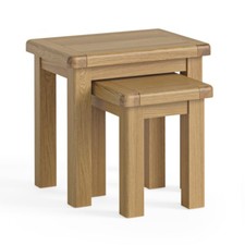 Chunky oak nest tables - oak, of