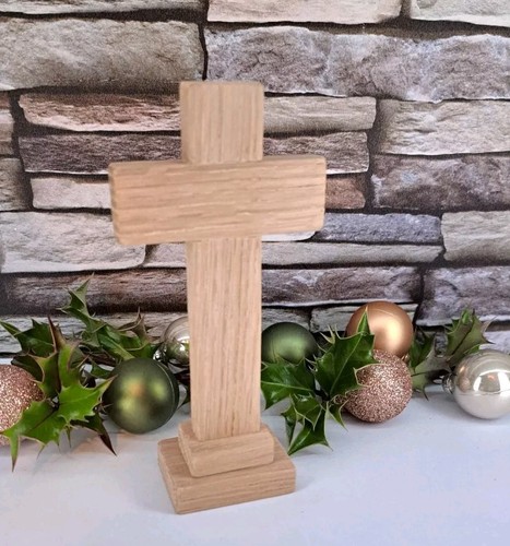 Oak cross wooden self standing - self,