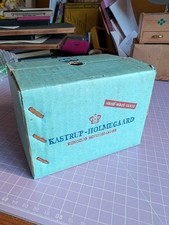 6 KASTRUP-HOLMEGAARD DENMARK HAND MADE 1 OUNCE GLASS W/BOX SMOKE CANADA PATTERN