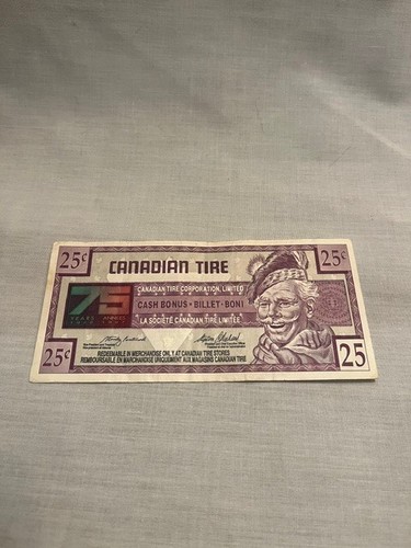 Canadian tire money cents - tire, 25