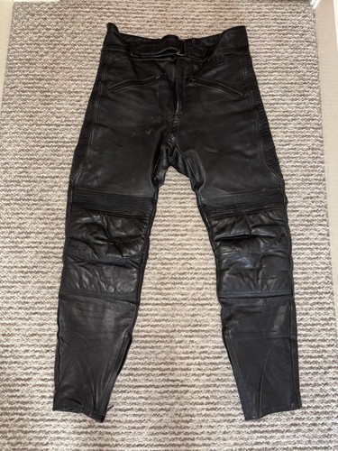 Jts black leather motorcycle - black,