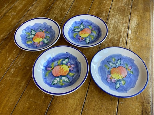 Faiancas blue soup bowl white - soup,