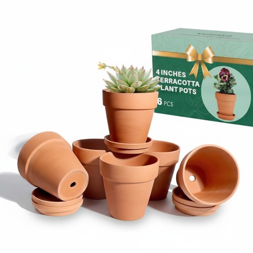 16cm terracotta pots - terracotta,