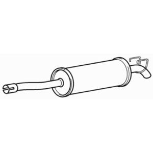 Rear exhaust silencer back box - exhaust,