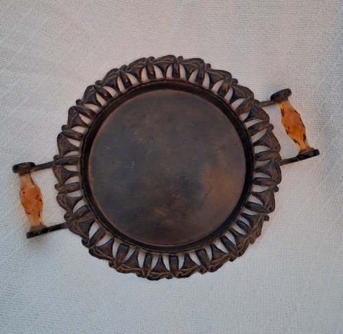 Art nouveau serving tray metal - tray,