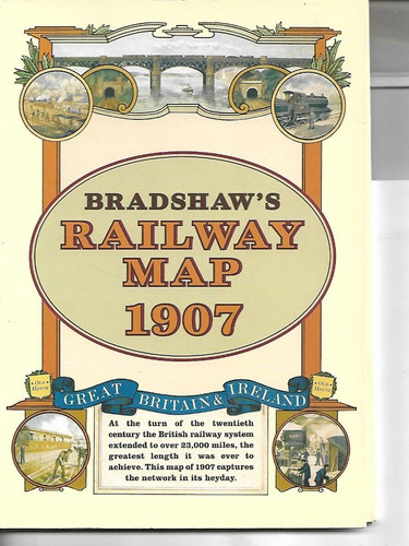 Bradshaw railway folded map - folded,