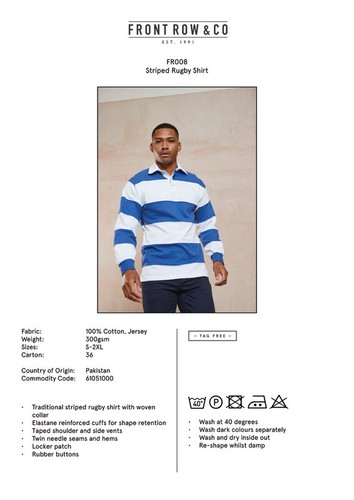 Front row sewn - row, stripe