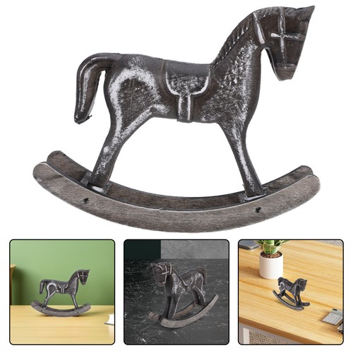 Wooden rocking horse statue - horse,