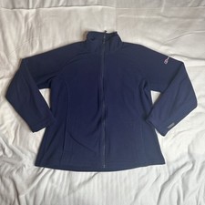 Berghaus Fleece Womens 14 Jacket Full Zip Pockets Logo Blue Hiking Walking