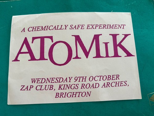 Rave flyer atomik zap - zap, club