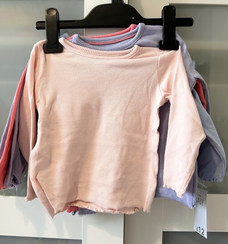 Ribbed baby girls tops - 5,