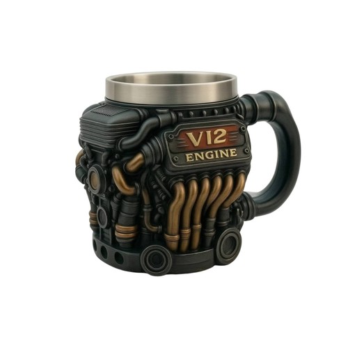 Engine block mug sculpted - engine,