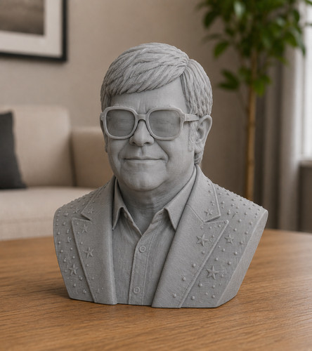 Elton john bust - john, music