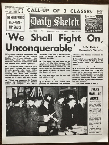 Poster ww2 1940 newspaper 2 - poster,