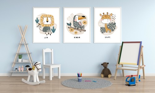 Safari animals nursery prints - safari,