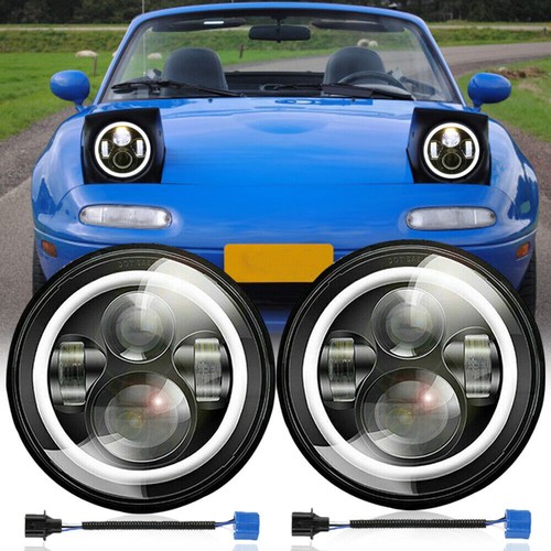 Pair led headlights - pair, halo