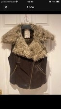 Soft Leather Sleeveless Jacket Size 8
