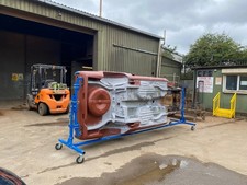 Car body rollover jig spit