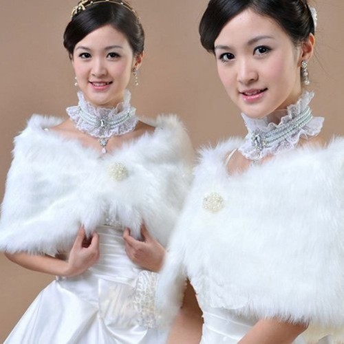 Elegant faux wrap bridal - wrap,