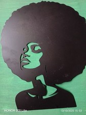 Eye Catching Retro Style 3d Effect Black Metal Wall Art 30cm