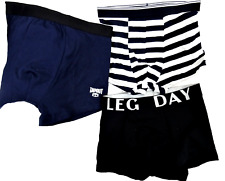 small mens boxer 3 pair tapout blue leg day black primark black/white new no tag