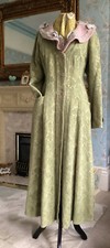 OUT OF XILE SIZE 2 (12) FULL LENGTH STEAMPUNK COAT. OLIVE GREEN .