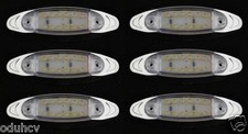 6 pcs White 24V LED Chrome