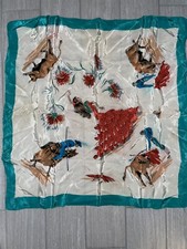 Vintage Silk Scarf Flamenco