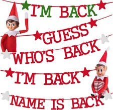 elf banner bunting decorations