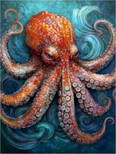 Tile Mural Octopus Underwater