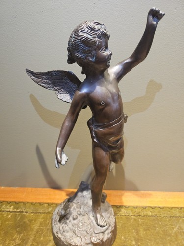 Large vintage bronze cherub - vintage,