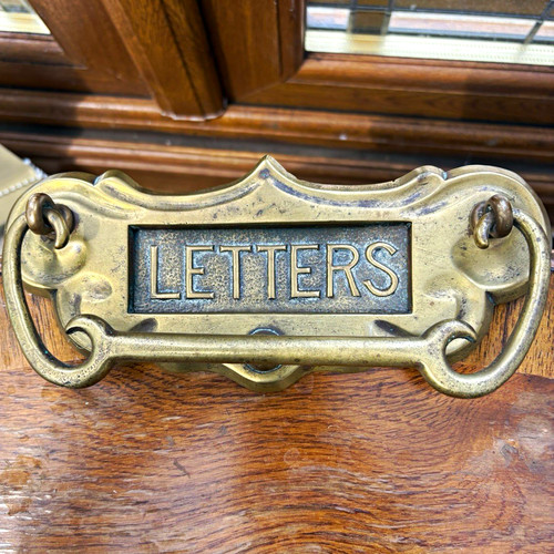 Brass letters door - brass, letter