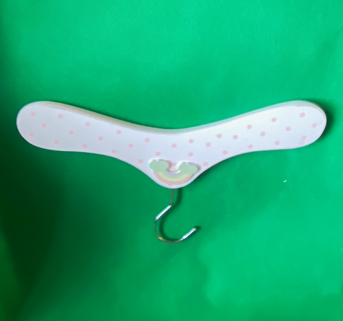 White pink polka dot notched - dot,
