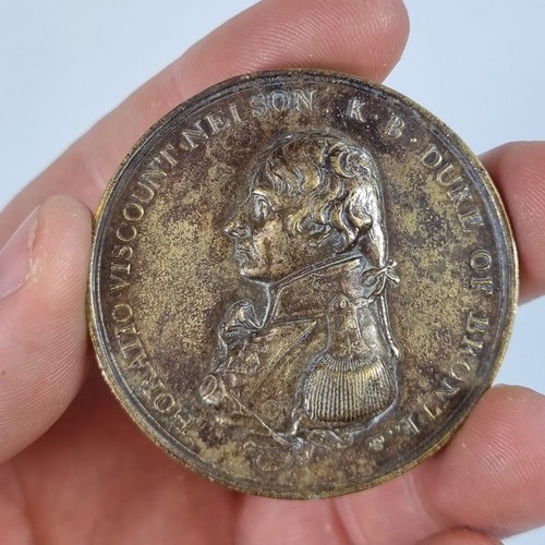 Antique bronze medal horatio - bronze,
