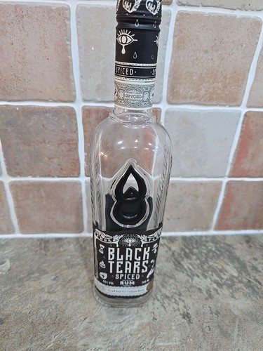 Black tears rum bottle - bottle, /glass