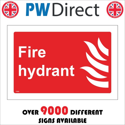 Sign fire hydrant water - fire, h