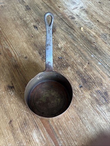 Vintage copper saucepan with - saucepan,