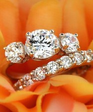 Round Simulated Diamond Bridal