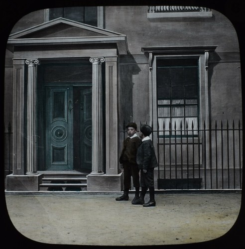 Antique magic lantern slide - magic,