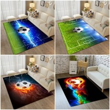 Kids Football Soccer Living Room Bedroom Carpets Anti-Slip Rugs Mat Doormat Gift