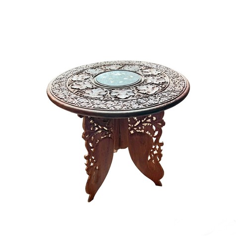 Vintage indian carved wooden - carved,