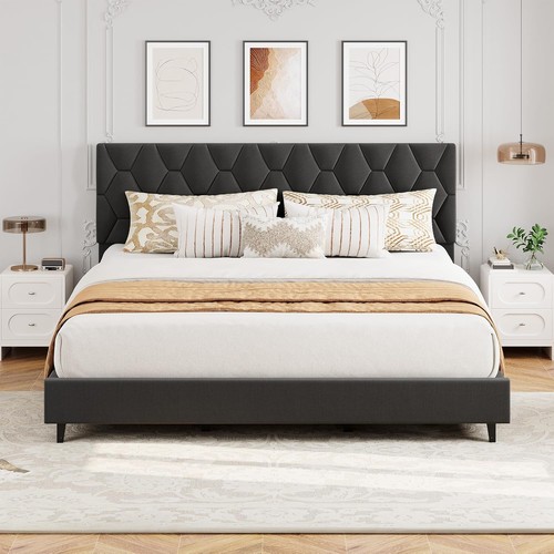 King size bed frame with - bed,