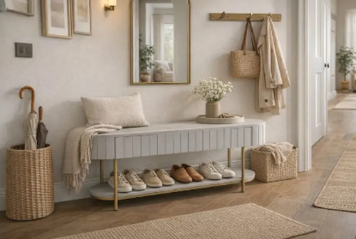Piano fluted grey mango wood - grey,