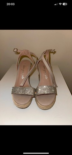 Glitter strap wedged heels - strap,